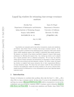 Lugsail lag windows for estimating time-average covariance matrices