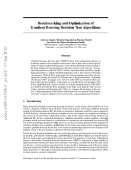 Benchmarking and Optimization of Gradient Boosting Decision Tree
  Algorithms
