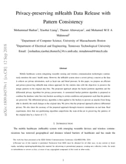 Privacy-preserving mHealth Data Release with Pattern Consistency