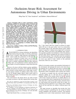 Occlusion-Aware Risk Assessment for Autonomous Driving in Urban
  Environments