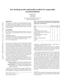 Fair lending needs explainable models for responsible recommendation