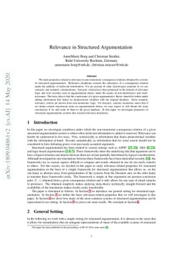 Relevance in Structured Argumentation