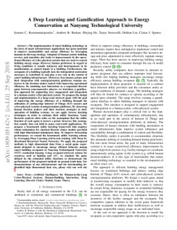 A Deep Learning and Gamification Approach to Energy Conservation at
  Nanyang Technological University