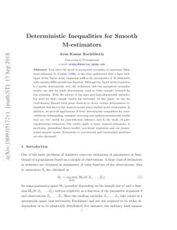 Deterministic Inequalities for Smooth M-estimators