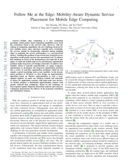 Follow Me at the Edge: Mobility-Aware Dynamic Service Placement for
  Mobile Edge Computing