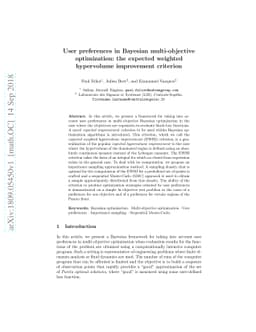 User preferences in Bayesian multi-objective optimization: the expected
  weighted hypervolume improvement criterion