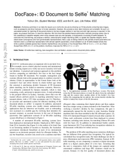 DocFace+: ID Document to Selfie Matching