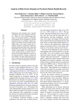 Analysis of Risk Factor Domains in Psychosis Patient Health Records
