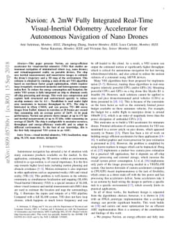 Navion: A 2mW Fully Integrated Real-Time Visual-Inertial Odometry
  Accelerator for Autonomous Navigation of Nano Drones