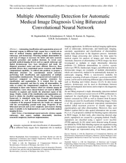 Multiple Abnormality Detection for Automatic Medical Image Diagnosis
  Using Bifurcated Convolutional Neural Network