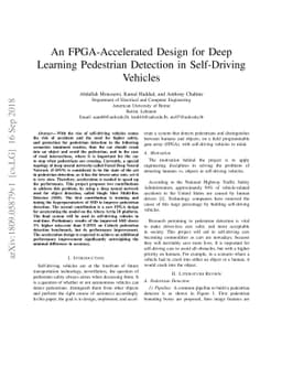 An FPGA-Accelerated Design for Deep Learning Pedestrian Detection in
  Self-Driving Vehicles