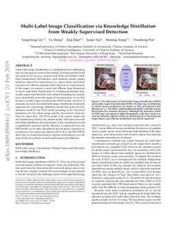 Multi-Label Image Classification via Knowledge Distillation from
  Weakly-Supervised Detection