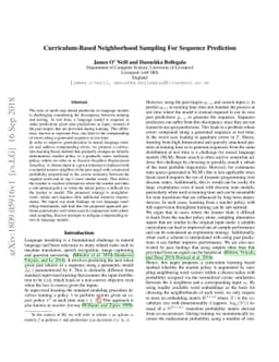 Curriculum-Based Neighborhood Sampling For Sequence Prediction