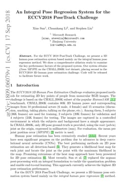 An Integral Pose Regression System for the ECCV2018 PoseTrack Challenge