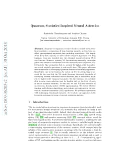 Quantum Statistics-Inspired Neural Attention