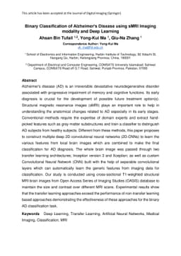Binary Classification of Alzheimer Disease using sMRI Imaging modality
  and Deep Learning