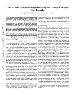 Limited Rate Distributed Weight-Balancing and Average Consensus Over
  Digraphs