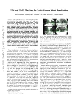 Efficient 2D-3D Matching for Multi-Camera Visual Localization