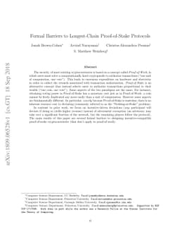 Formal Barriers to Longest-Chain Proof-of-Stake Protocols