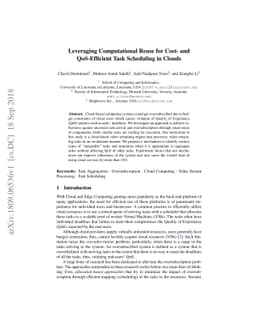 Leveraging Computational Reuse for Cost- and QoS-Efficient Task
  Scheduling in Clouds