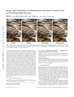 Image Super-Resolution via Deterministic-Stochastic Synthesis and Local
  Statistical Rectification