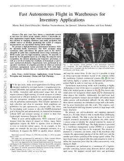 Fast Autonomous Flight in Warehouses for Inventory Applications