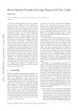 Neural Network Decoders for Large-Distance 2D Toric Codes