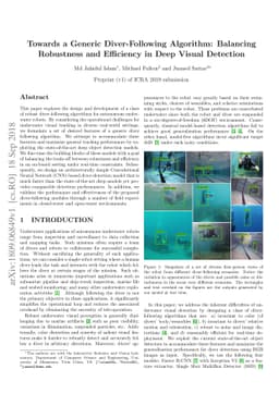 Towards a Generic Diver-Following Algorithm: Balancing Robustness and
  Efficiency in Deep Visual Detection
