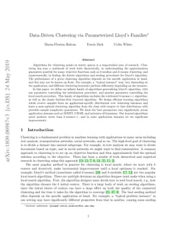Data-Driven Clustering via Parameterized Lloyd's Families