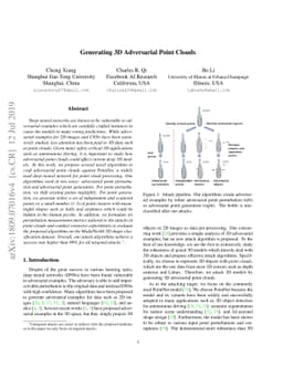 Generating 3D Adversarial Point Clouds