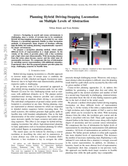 Planning Hybrid Driving-Stepping Locomotion on Multiple Levels of
  Abstraction