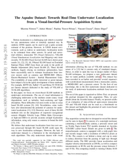The Aqualoc Dataset: Towards Real-Time Underwater Localization from a
  Visual-Inertial-Pressure Acquisition System
