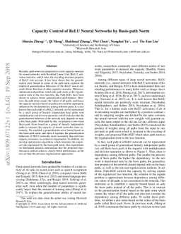 Capacity Control of ReLU Neural Networks by Basis-path Norm