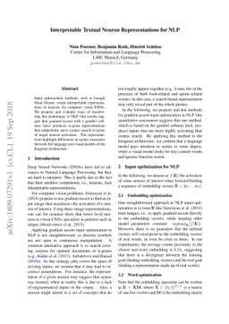 Interpretable Textual Neuron Representations for NLP