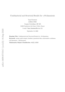Combinatorial and Structural Results for gamma-Psi-dimensions