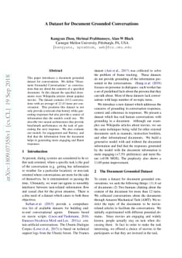 A Dataset for Document Grounded Conversations