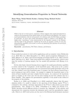 Identifying Generalization Properties in Neural Networks