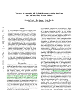 Towards Accountable AI: Hybrid Human-Machine Analyses for Characterizing
  System Failure