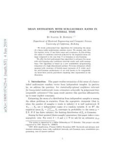 Mean Estimation with Sub-Gaussian Rates in Polynomial Time