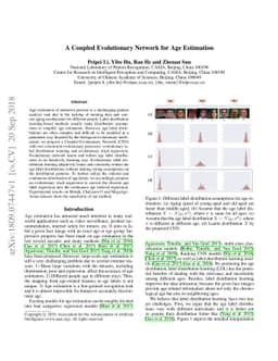 A Coupled Evolutionary Network for Age Estimation