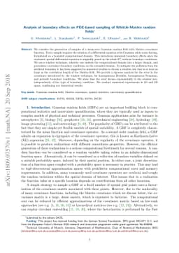 Analysis of boundary effects on PDE-based sampling of Whittle-Matérn
  random fields