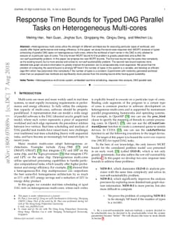 Response Time Bounds for Typed DAG Parallel Tasks on Heterogeneous
  Multi-cores