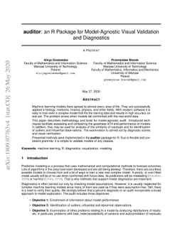 auditor: an R Package for Model-Agnostic Visual Validation and
  Diagnostics