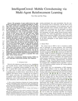IntelligentCrowd: Mobile Crowdsensing via Multi-Agent Reinforcement
  Learning