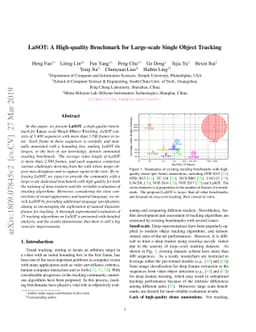 LaSOT: A High-quality Benchmark for Large-scale Single Object Tracking
