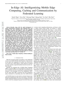 In-Edge AI: Intelligentizing Mobile Edge Computing, Caching and
  Communication by Federated Learning