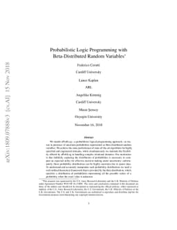Probabilistic Logic Programming with Beta-Distributed Random Variables