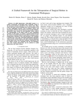 A Unified Framework for the Teleoperation of Surgical Robots in
  Constrained Workspaces