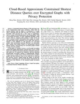 Cloud-Based Approximate Constrained Shortest Distance Queries Over
  Encrypted Graphs With Privacy Protection