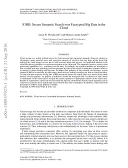 S3BD: Secure Semantic Search over Encrypted Big Data in the Cloud